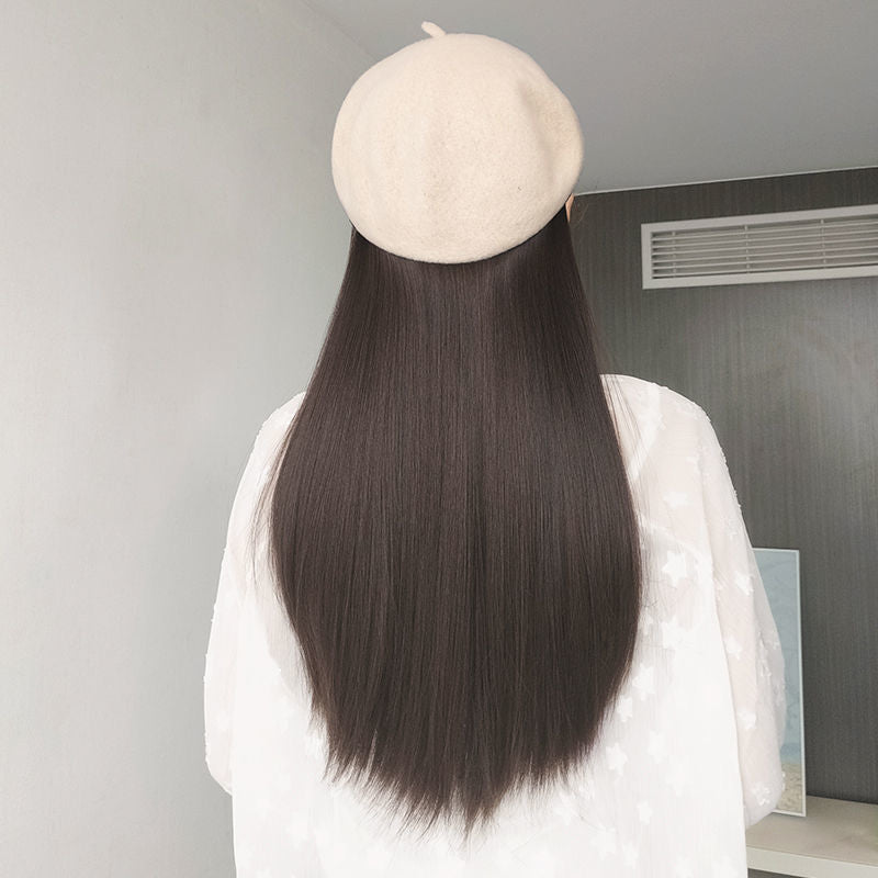 🎁Best Gift - New Warm Detachable One Piece Wig Hat 🎁