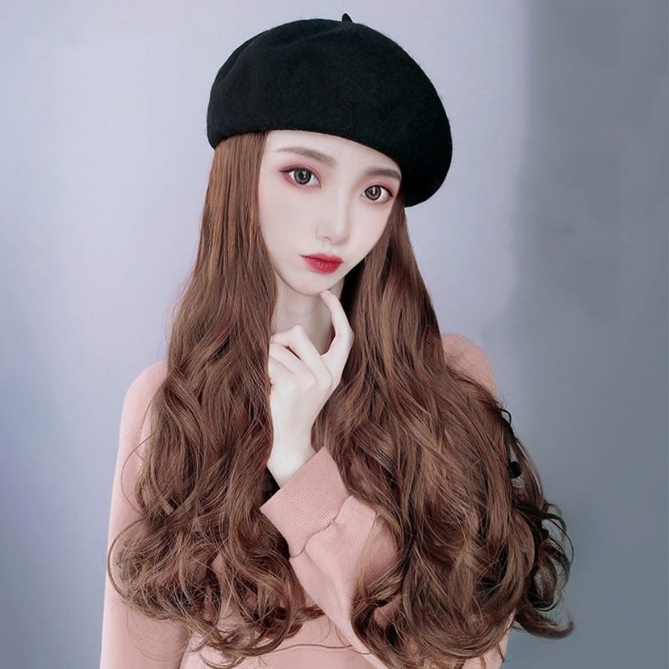 🎁Best Gift - New Warm Detachable One Piece Wig Hat 🎁