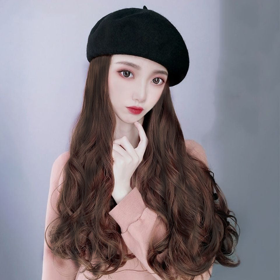 🎁Best Gift - New Warm Detachable One Piece Wig Hat 🎁
