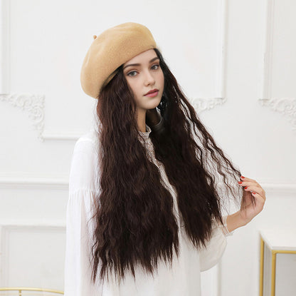 🎁Best Gift - New Warm Detachable One Piece Wig Hat 🎁