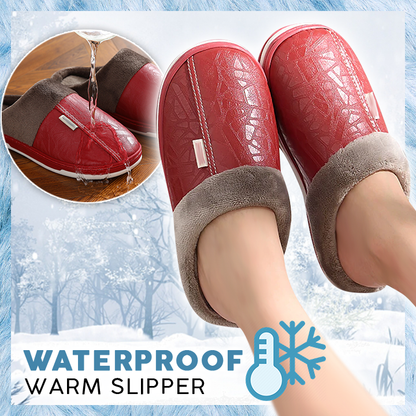 Waterproof PU Warm Slipper