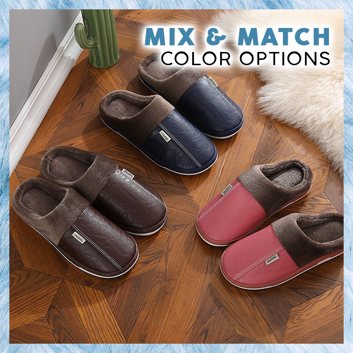 Waterproof PU Warm Slipper