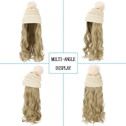 🎁Best Gift - New Warm Detachable One Piece Wig Hat 🎁
