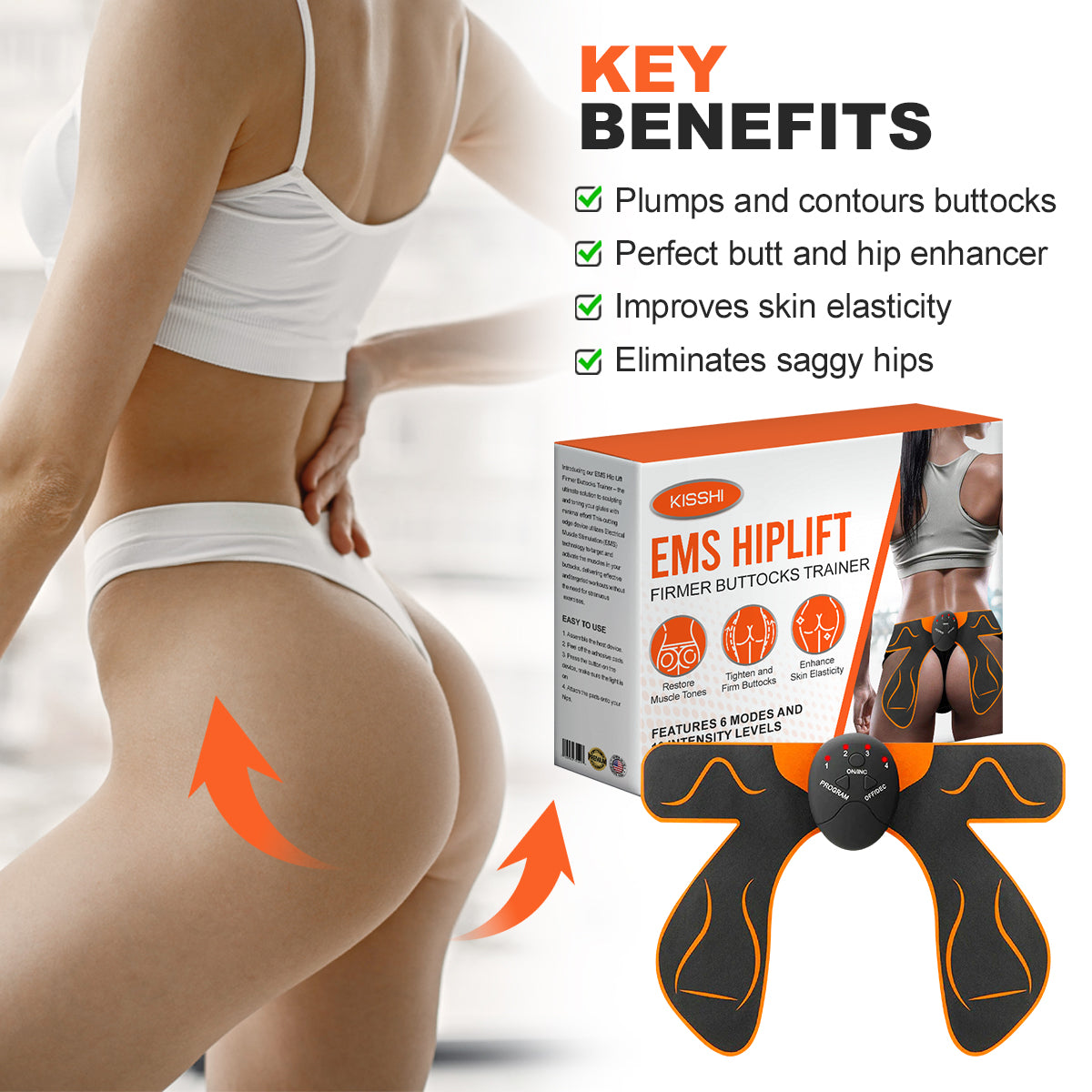 KISSHI EMS Hip Lift Firmer Buttocks Trainer