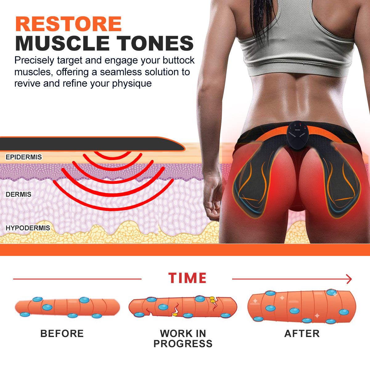 KISSHI EMS Hip Lift Firmer Buttocks Trainer