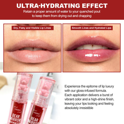 Christmas Offer🎄 KISSHI™ Bear Mirror Gloss Lip Glaze