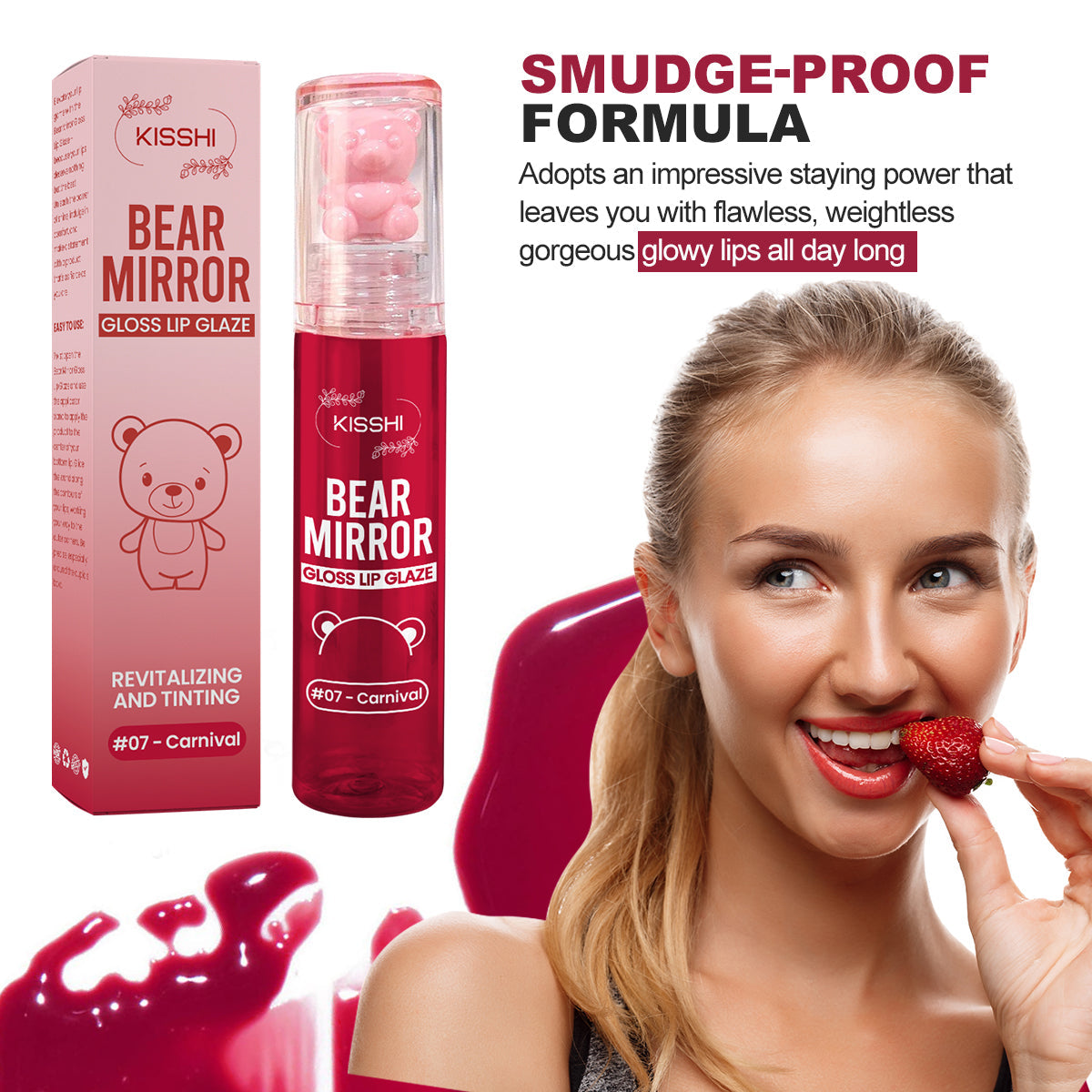 Christmas Offer🎄 KISSHI™ Bear Mirror Gloss Lip Glaze